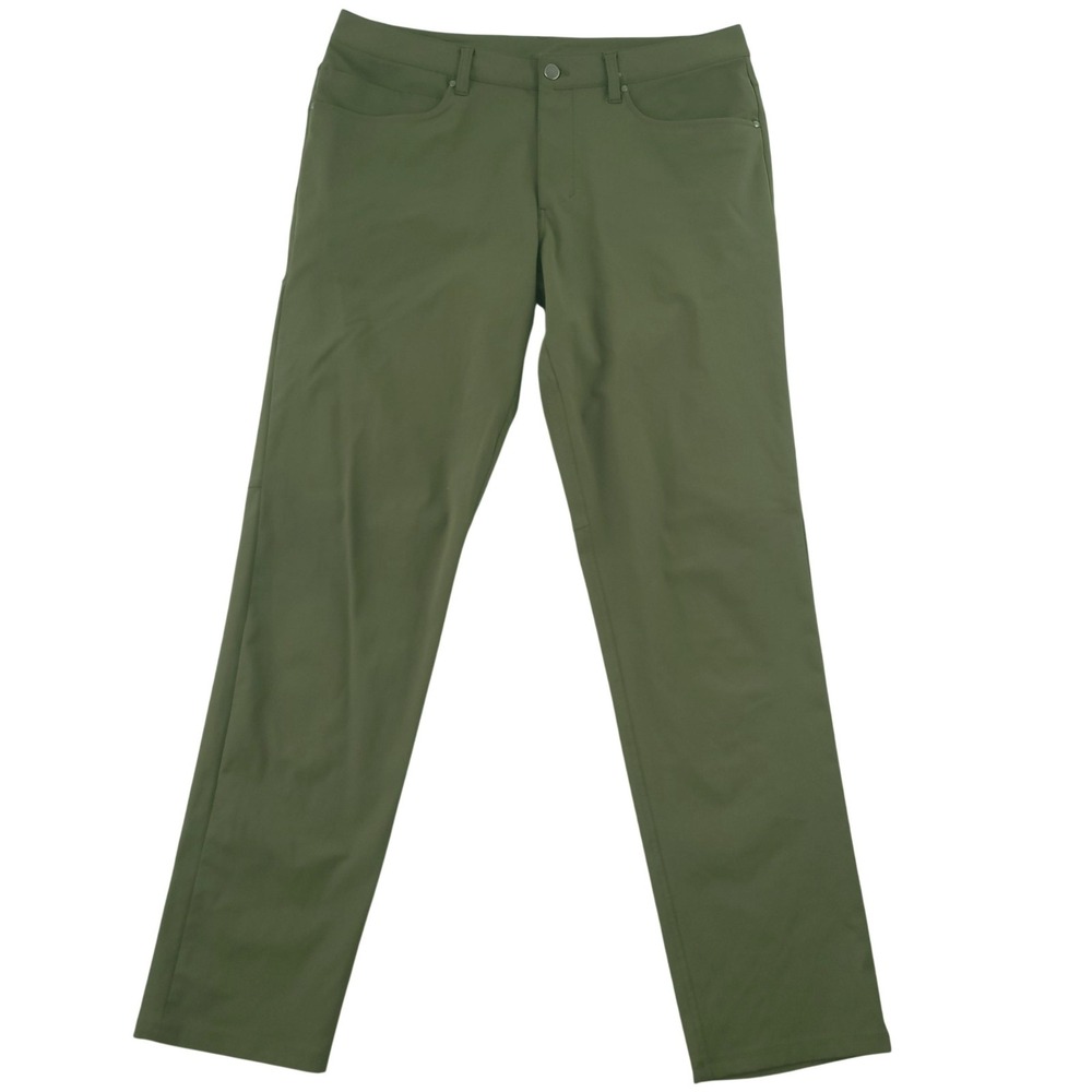Lululemon Pants Mens 35x32 Green Chino Microfiber Stretch 5 Pocket Casual